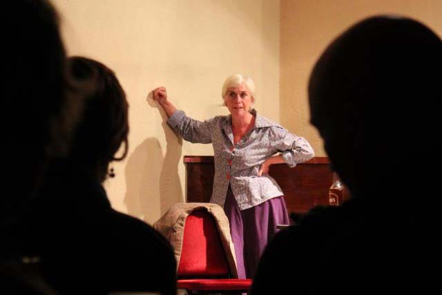 Helen Griffin performing her one woman show "Caitlin" at last years Do No Go Gentle Festival. Photo by Ami Marsden