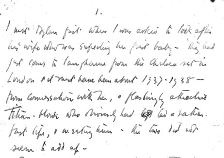 Opening page of David Hughes memoir-1